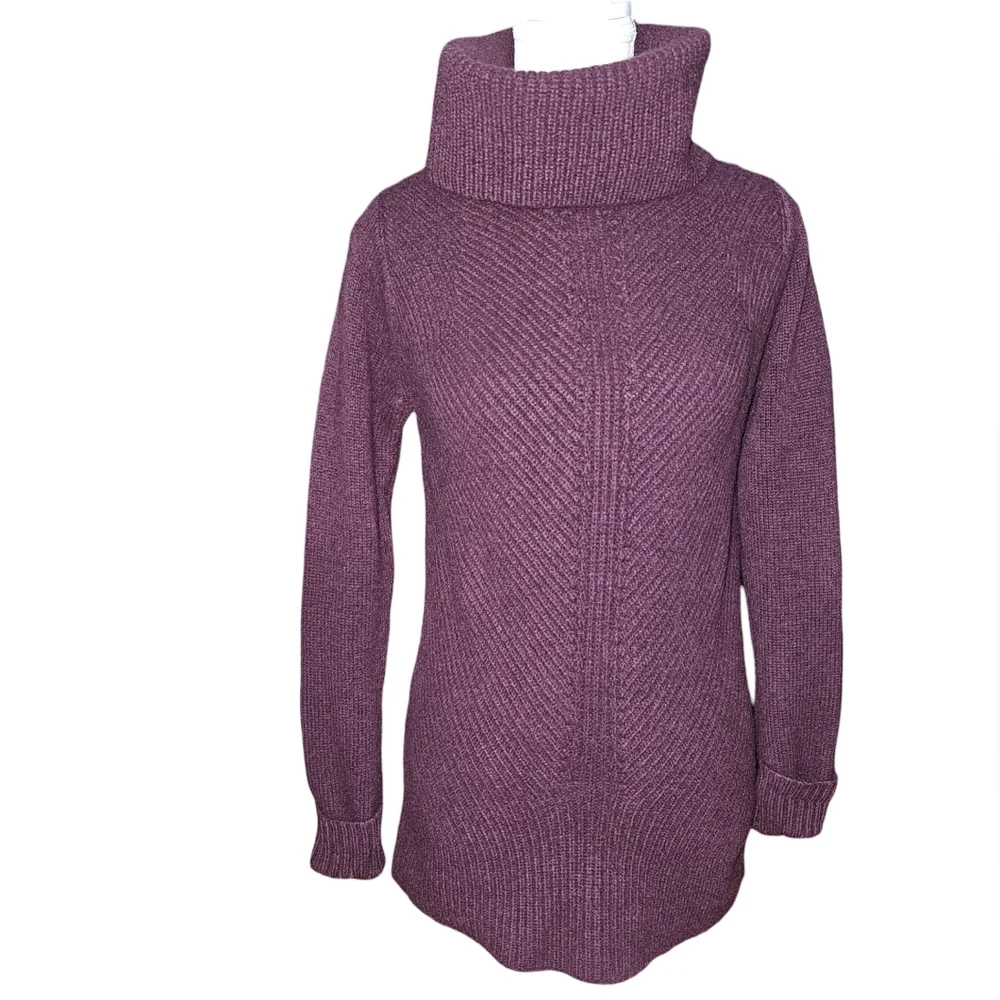 Talbots Womens Burgundy Wine Cashmere Cowlneck Sweater Size Small - Picture 5 of 15